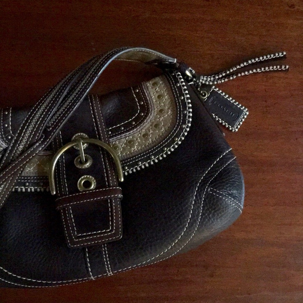 Rare & Authentic suede and Leather Coach Purse